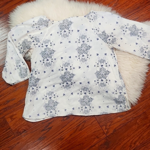 Patagonia Cotton Peasent Smocked Front Blouse - Picture 2 of 6